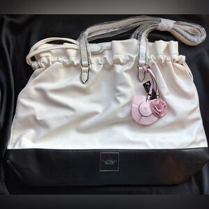 Victoria's Secret Black and White Tote Bag with Elegant Design